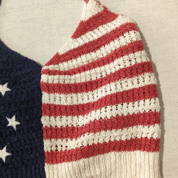 AEO Festive American Flag Crop Top - Picture 3 of 6